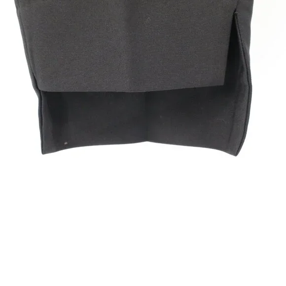 NWT Zara pants women's 4 Asymmetric Hem black cotton blend career preppy work - Picture 5 of 15
